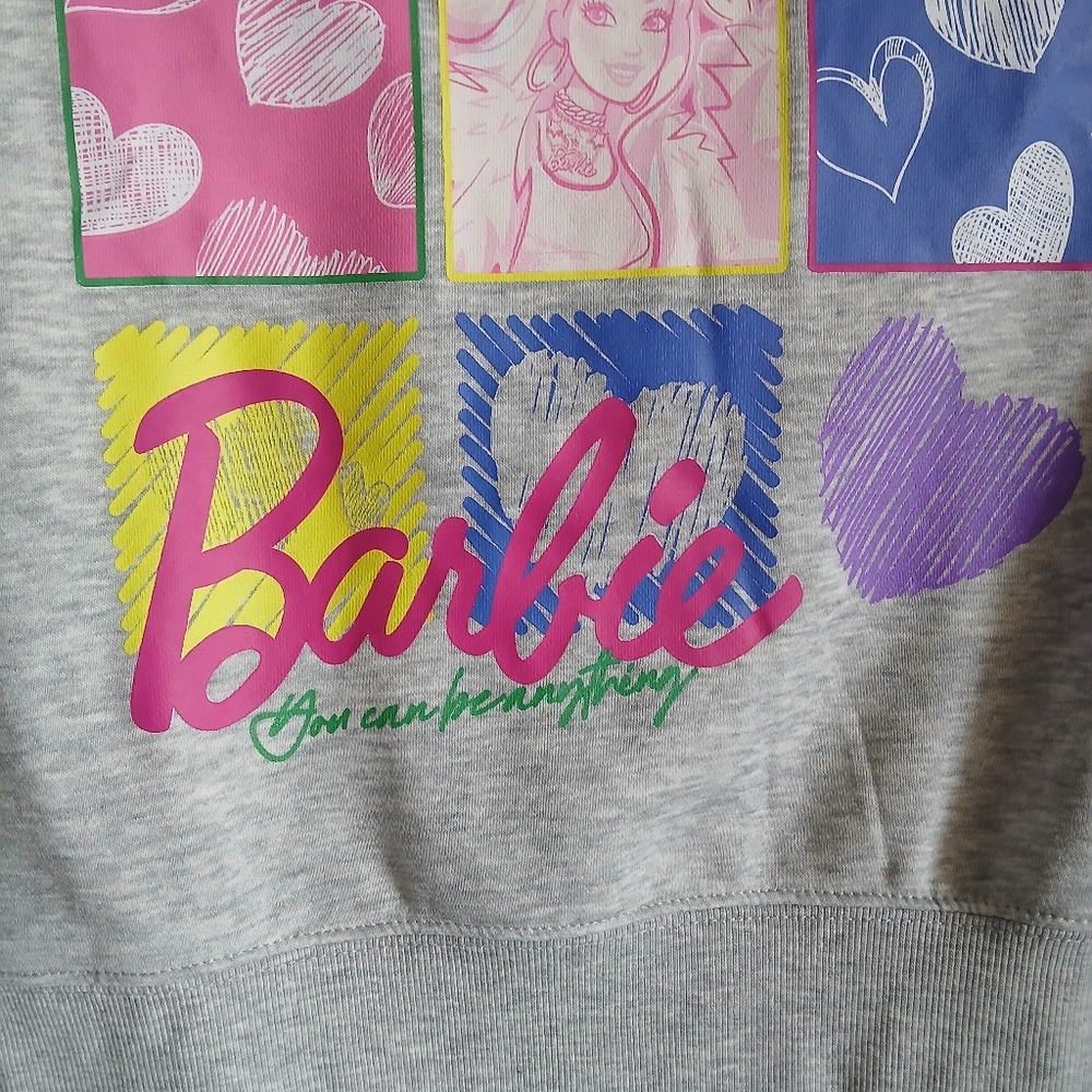 NWT Barbie Sweatshirt Gray Size Small - Picture 3 of 11